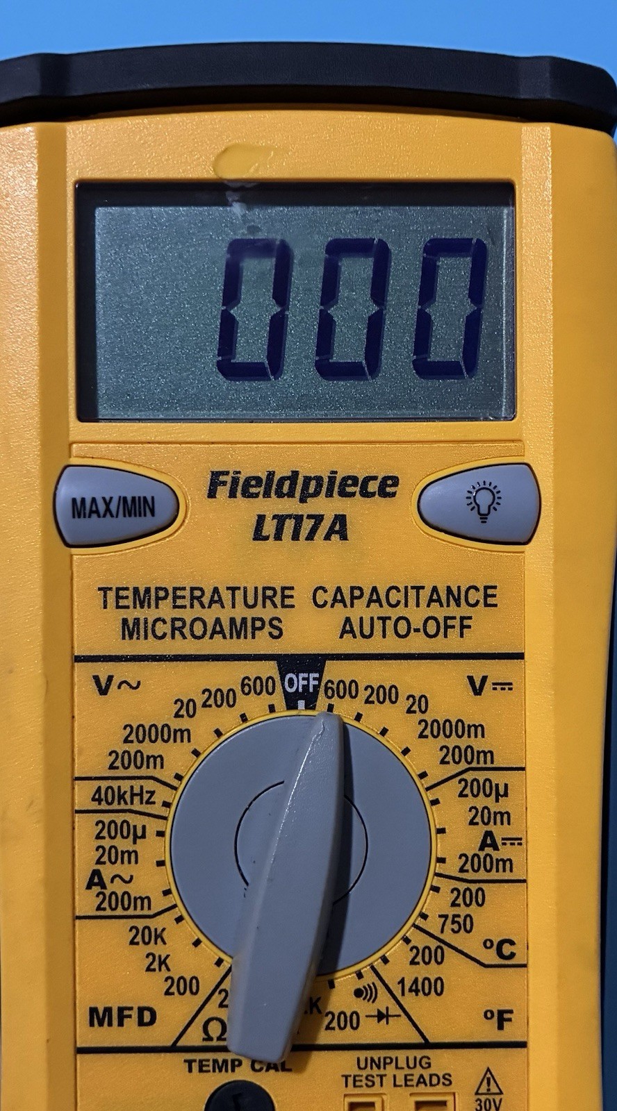 Fieldpiece LT17A Digital Multimeter with Temp, MFD, Microamps, Frequency Working