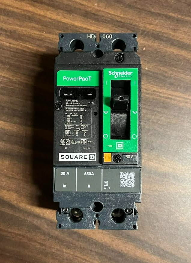 New Square D HDL26030 Power Pact Circuit Breaker 2P 30A 600V 50/60Hz NIB