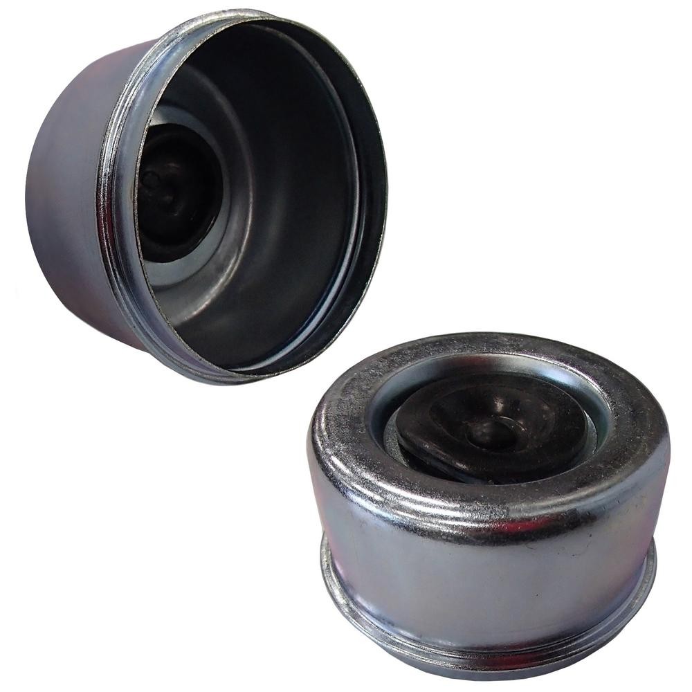 2 Trailer Axle Hub EZ Lube 2.72″ Dust Cover Grease Cap & Rubber Plug for Dexter