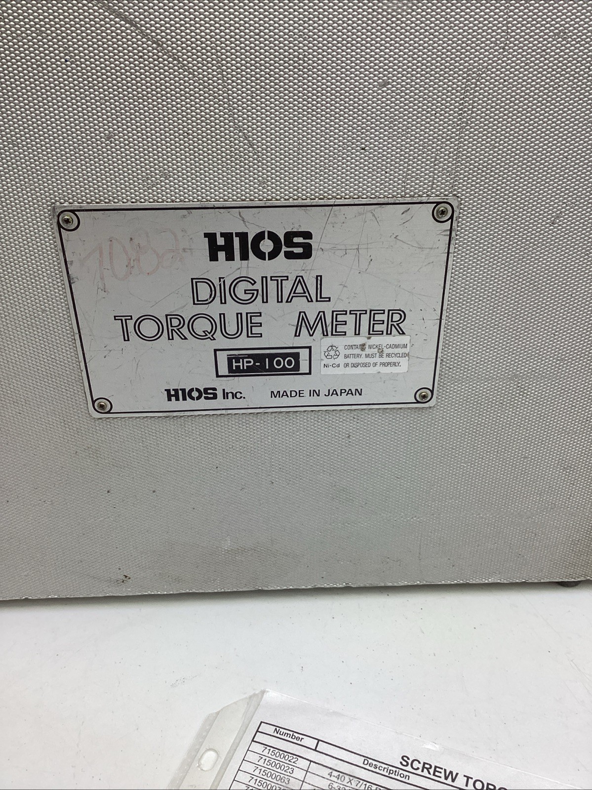 HIOS Inc Digital Torque Meter HP-100