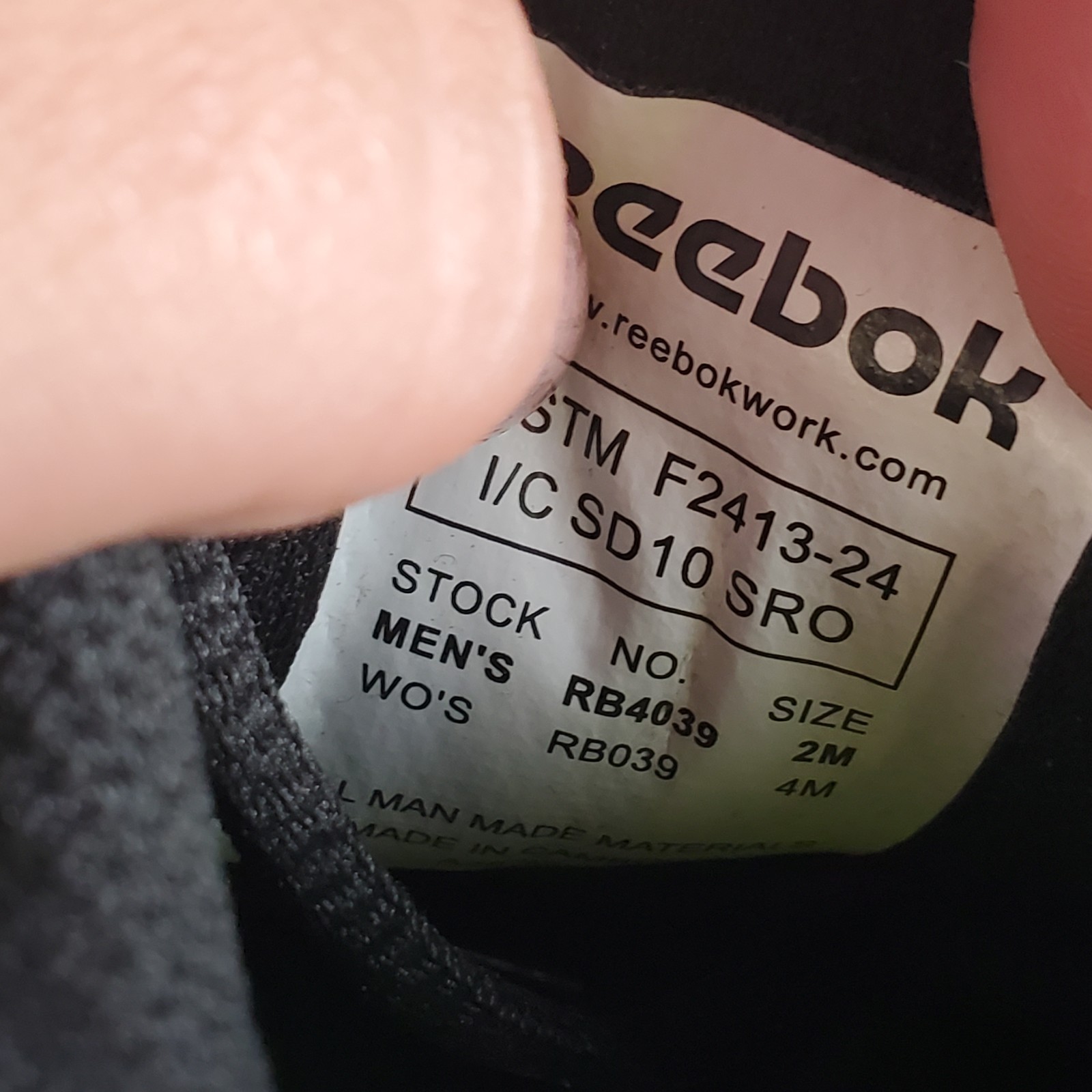 Reebok Sublite Cushion Womens Work Shoes Sz 4 M Black Alloy Toe Lace-Up Sneakers