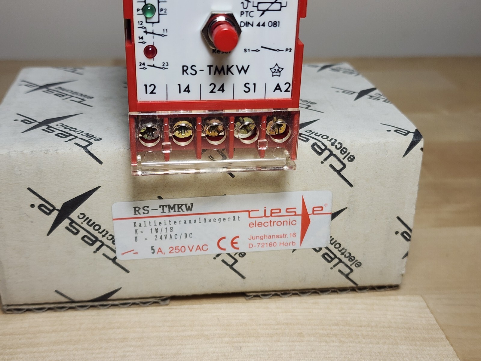 Riese RS-TMKW PTC Thermistor Release Relay 24V AC/DC Temperature Monitor Protect