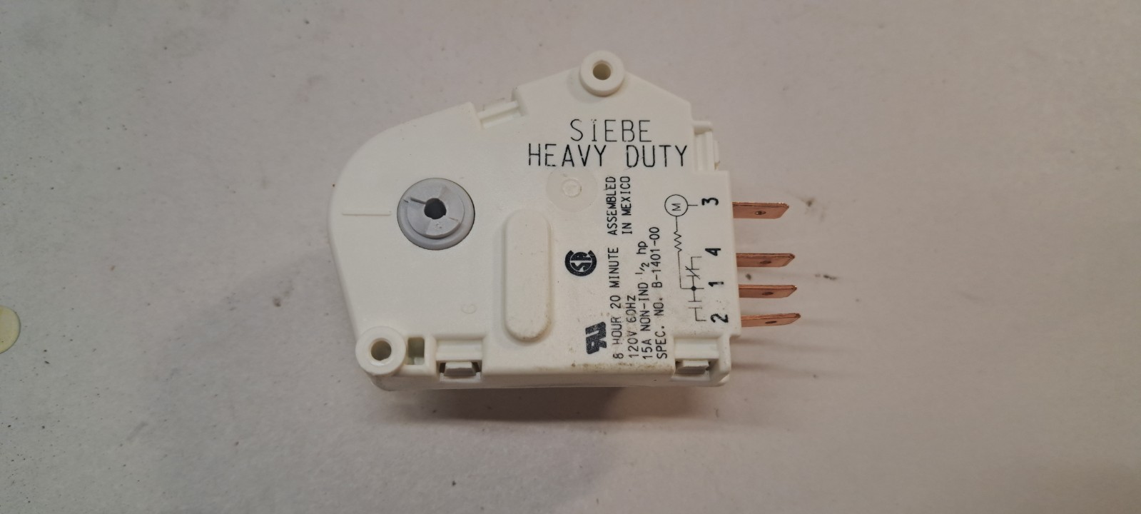 Siebe Heavy Duty Defrost Timer Spec. NO. B-1401-00