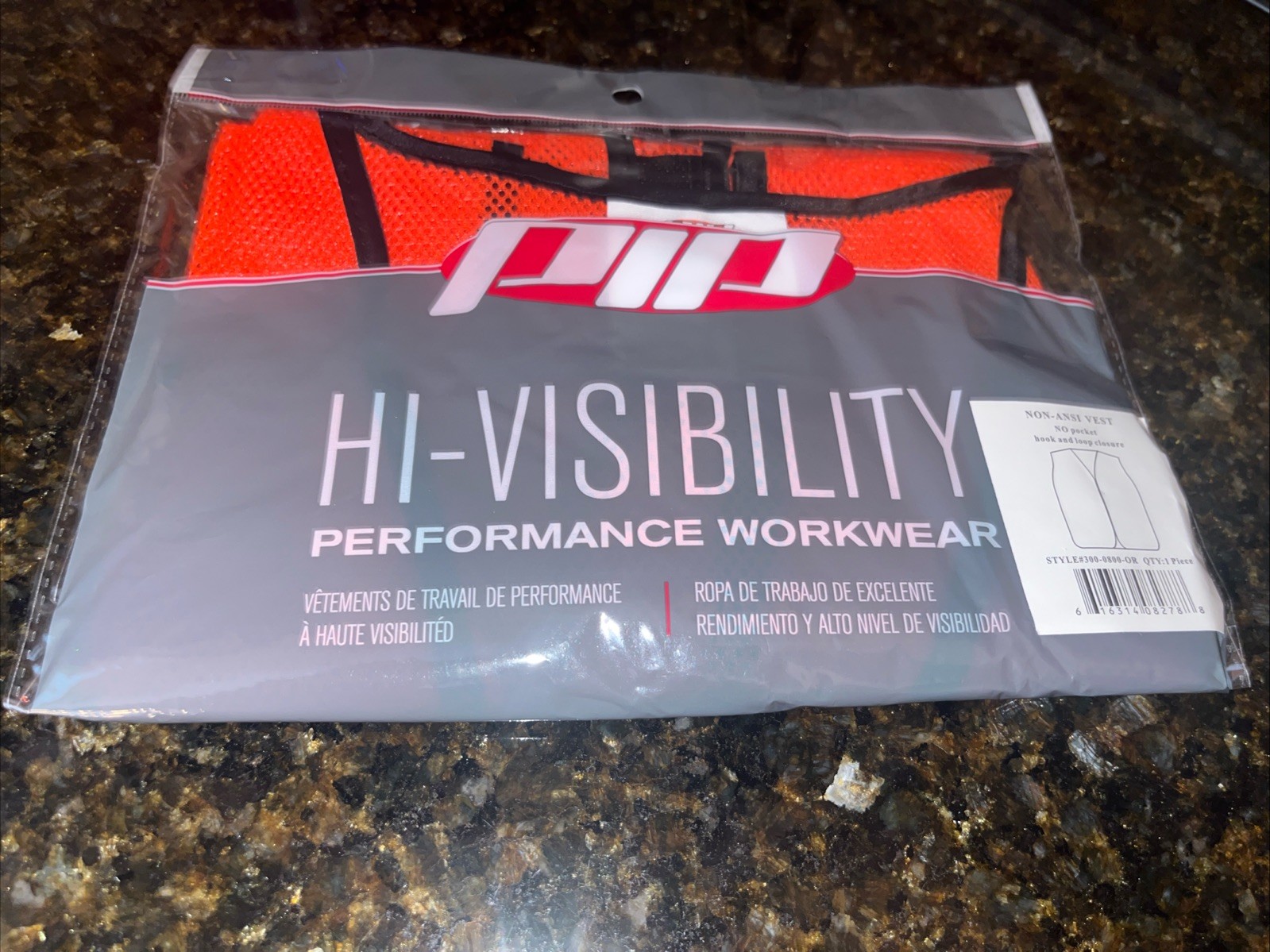 19 NEW PIP Hi-Visibility Orange Safety Vest, Mesh, One Size NON-ANSI 300-0800-OR