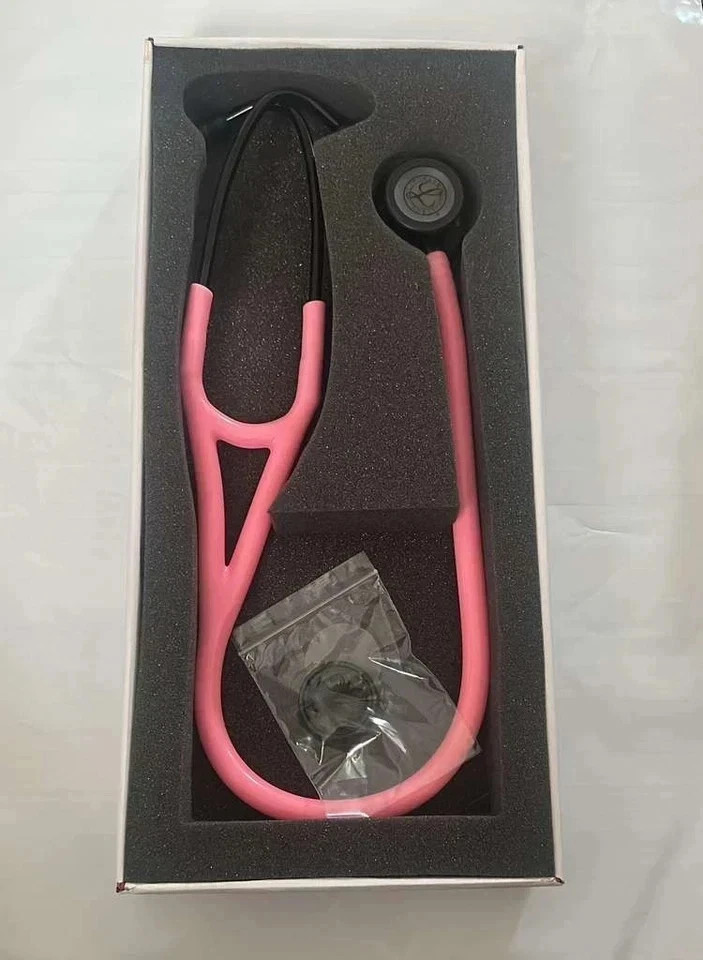 3M Littmann Cardiology IV Stethoscope 6168, Pink-Black Chestpiece Black 27