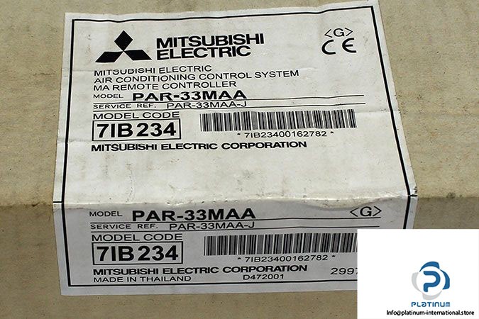 MITSUBISHI PAR-33MAA REMOTE CONTROLLER_120 x 120 x 19 mm_PC + ABS