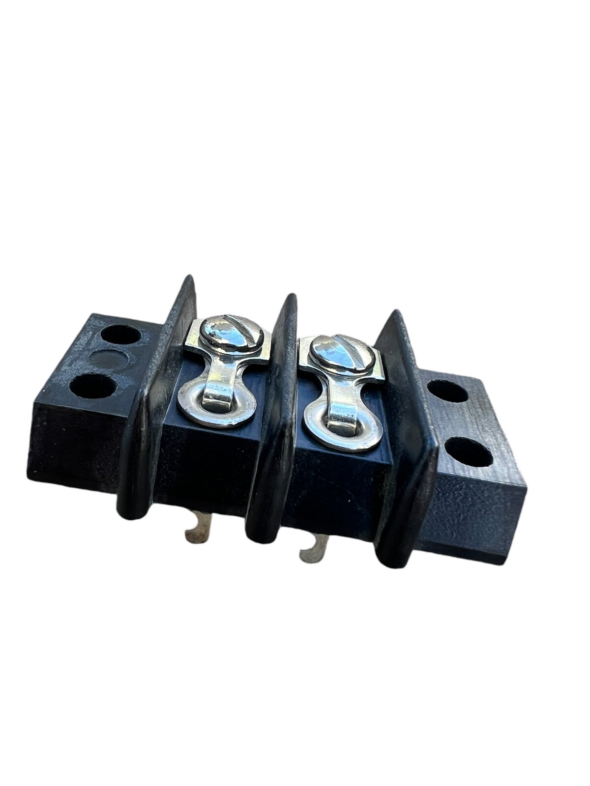 Barrier Strip Dual Barriers 2 Position Terminal CINCH Black 2 Screw Connectors