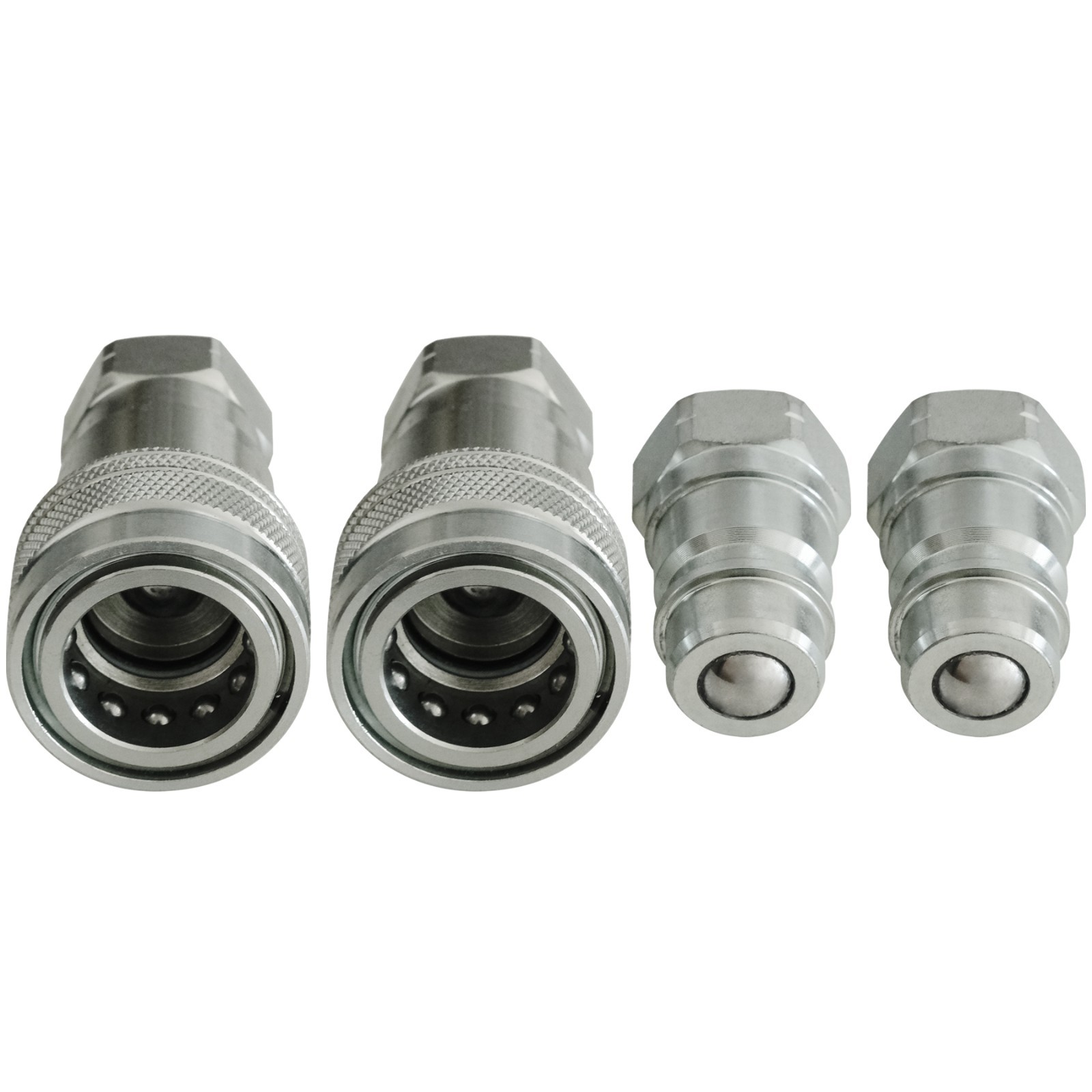 1/2″ Ag Hydraulic ISO 5675 Quick Connect Tractor Couplers with Dust Cap – 4 SET