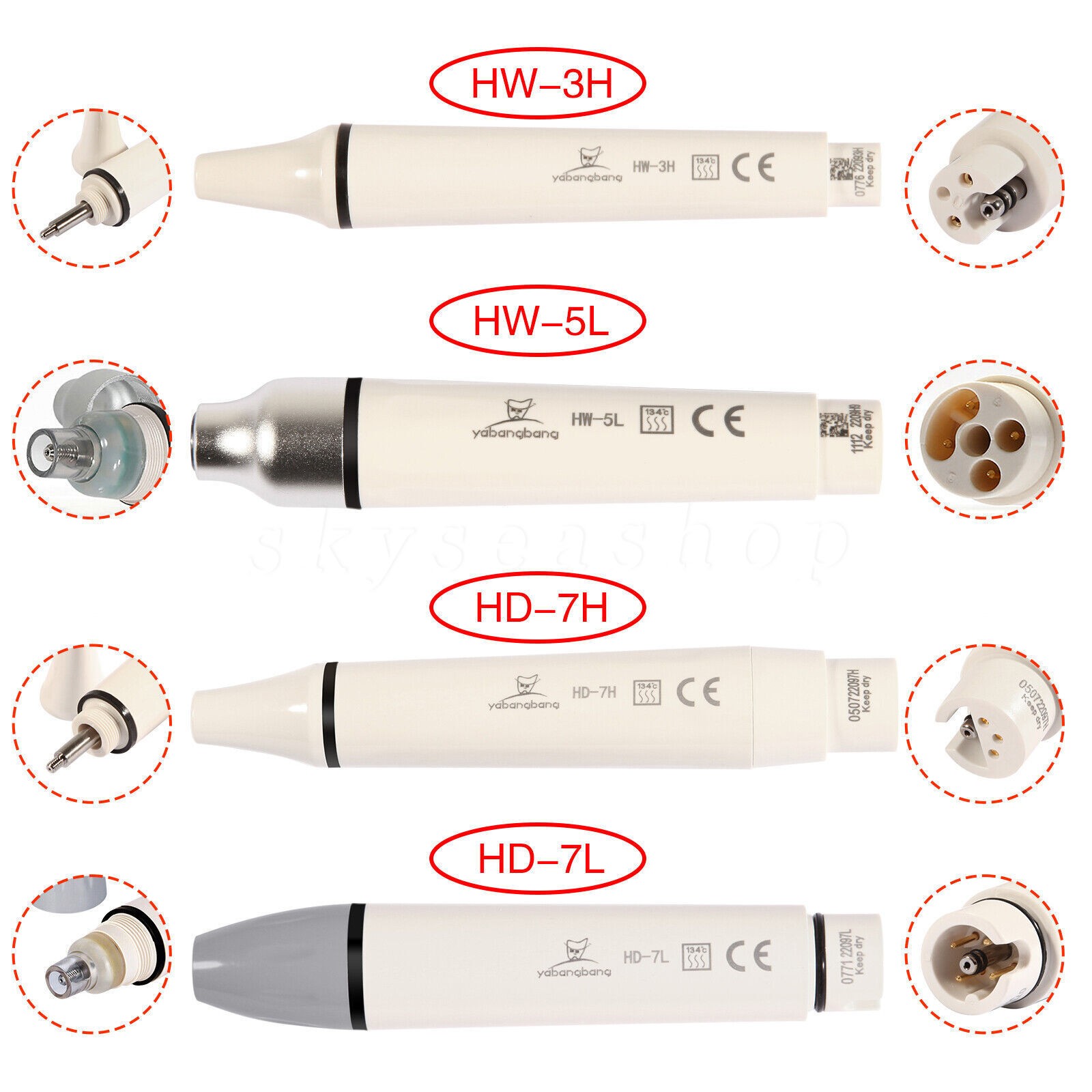 USA Ultrasonic Dental Scaler Handpiece LED Fit EMS/WOODPECKER/DTE/SATELEC Zb