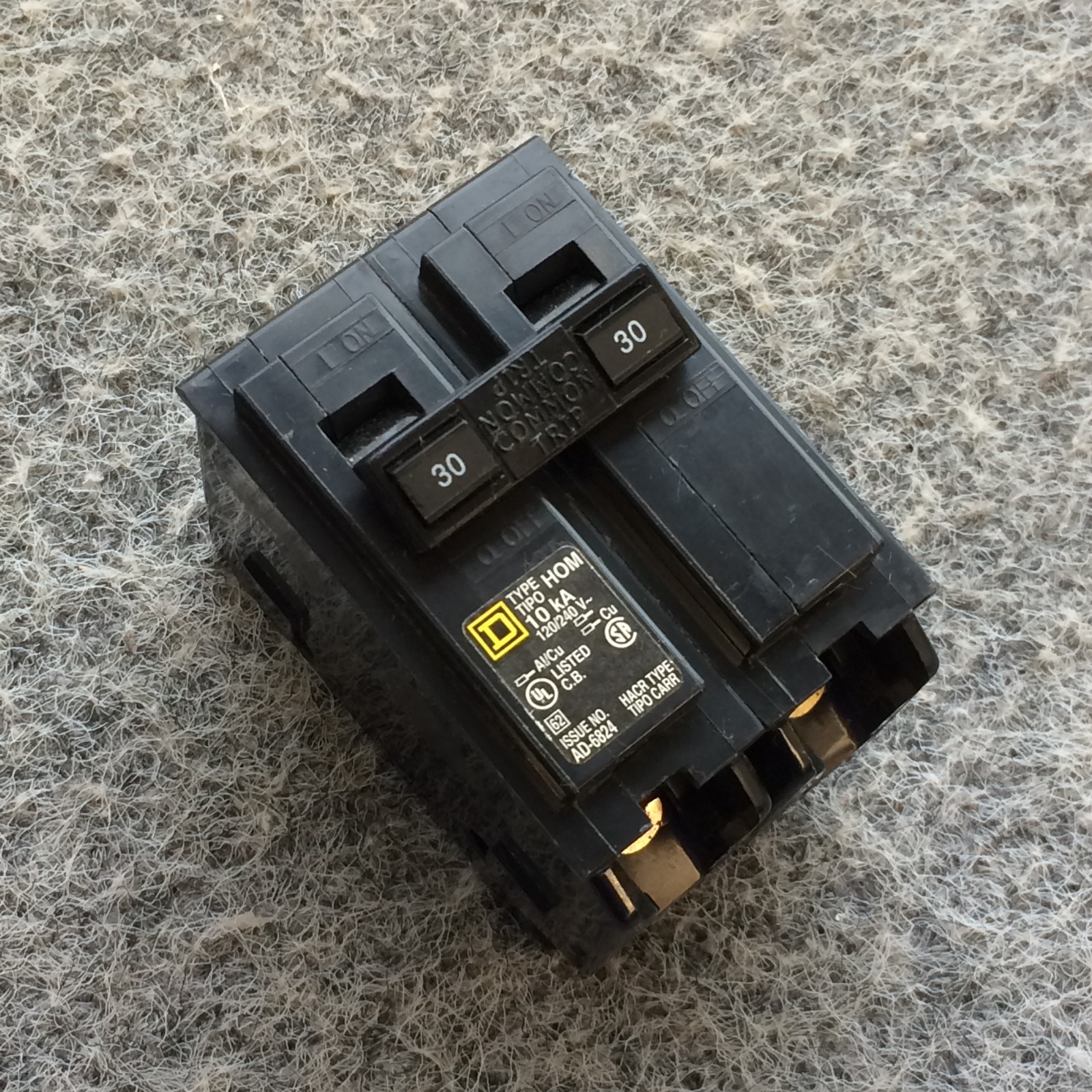 NEW! Mini circuit breaker, Homeline, 30A, 2 pole, 120/240 VAC, 10 kA HOM230 NEW
