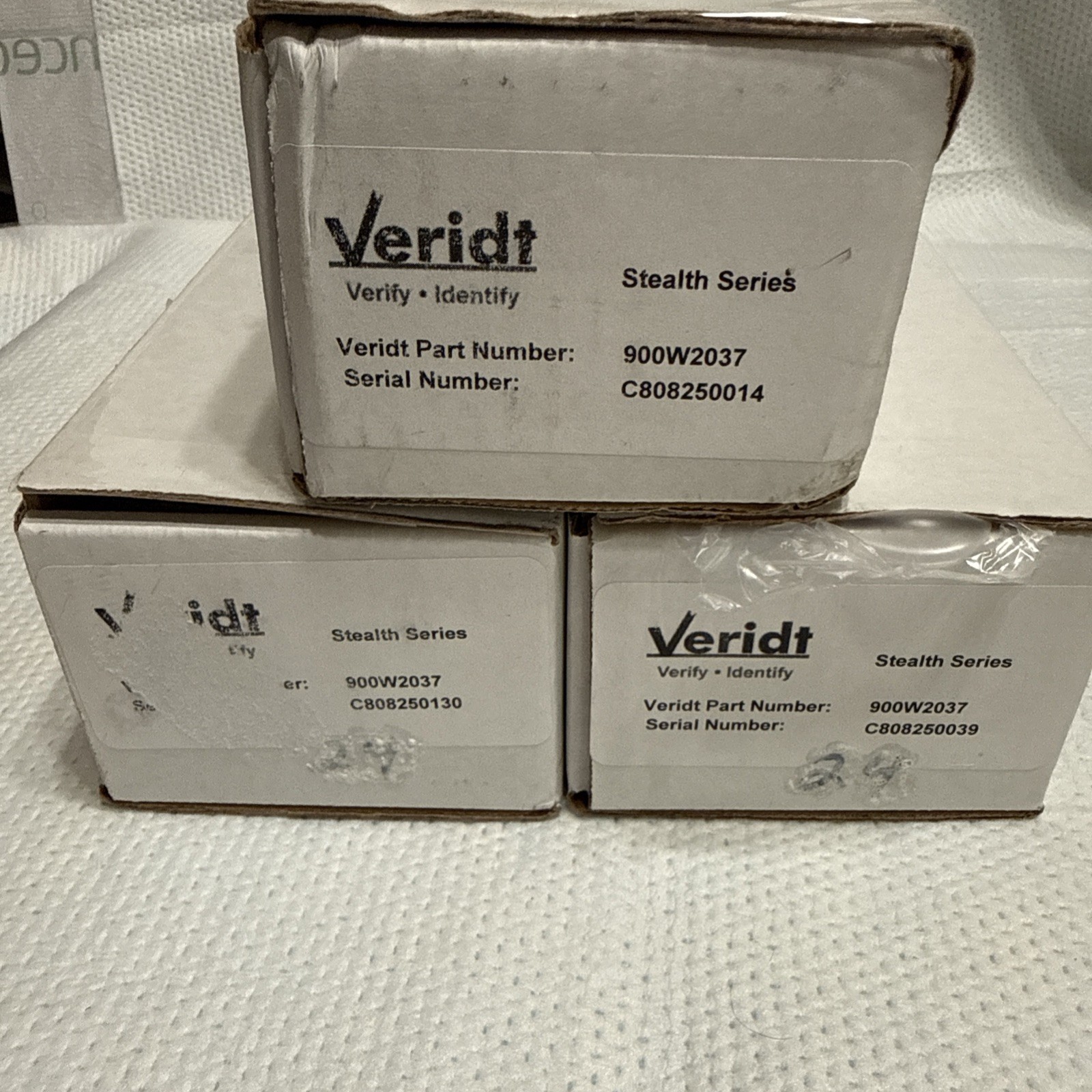 Veridt Stealth 900w2037 Badge Readers LOT OF 3 ALL NEW OPEN DISTRESSED BOX