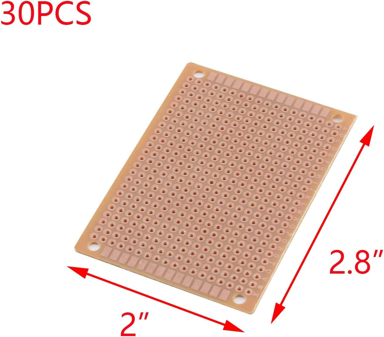 30PCS Perfboard Prototyping Board 5 X 7Cm / 2″X2.8″ Circuit Board PCB Experiment