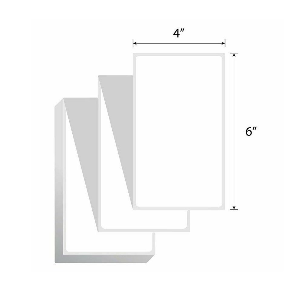 Fanfold 4″ x 6″ Direct Thermal Shipping Labels Perforated Compatible Zebra Elton