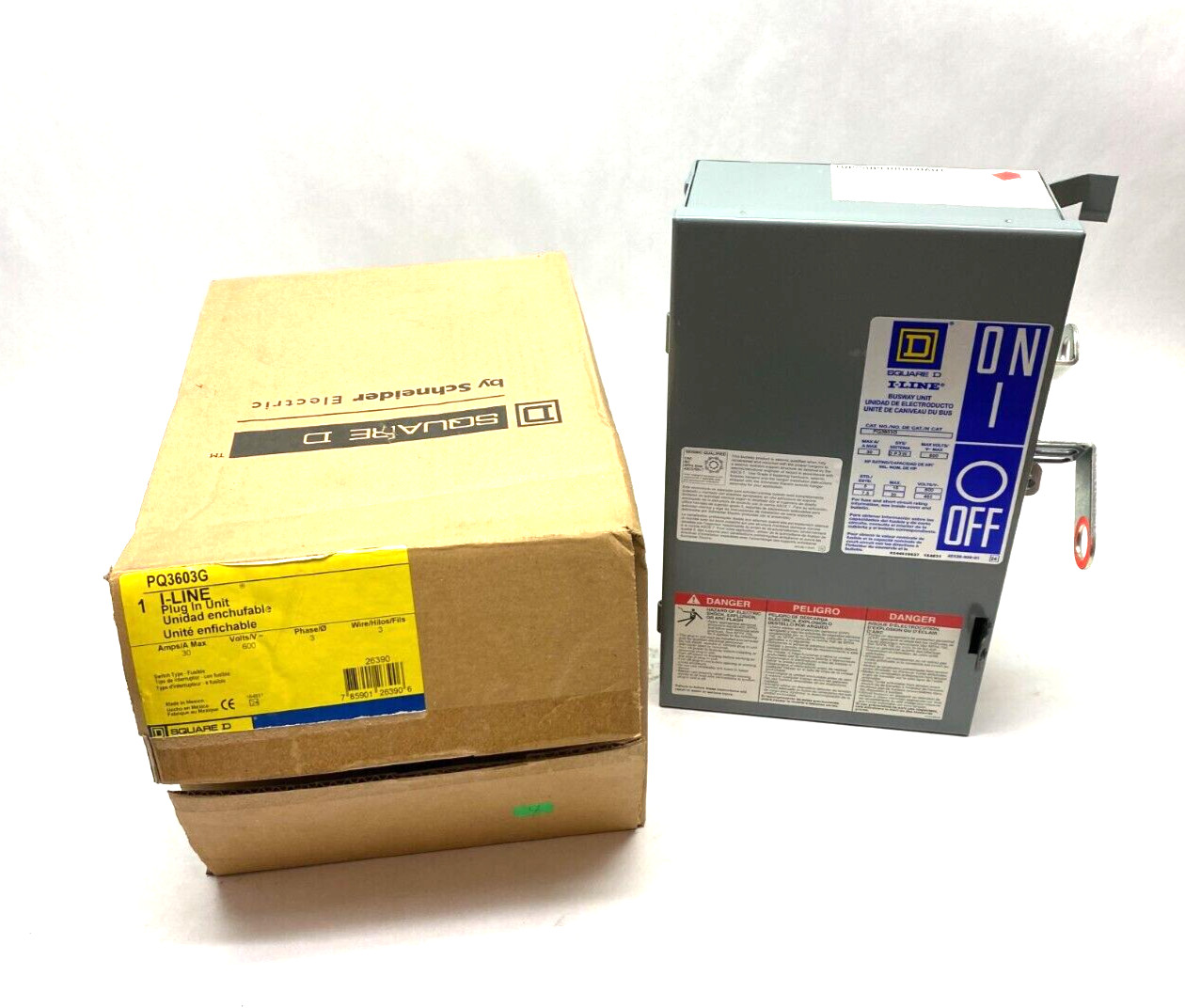 Square D PQ3603G I-LINE Fusible Busway Plug-In Unit 3-Phase 30A 600V