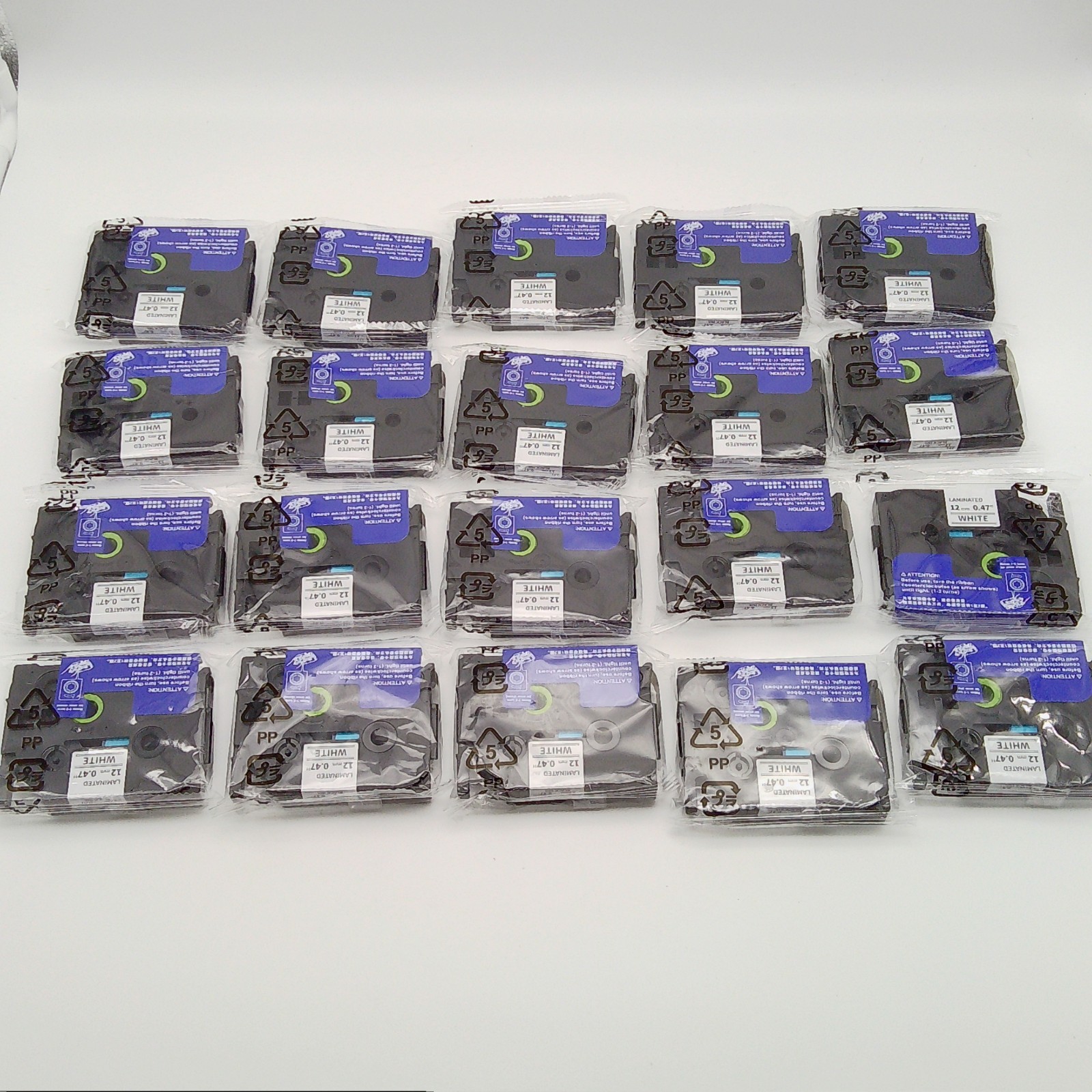 20 PK 12mm Label Tape Replace For Brother P-Touch H110 TZ TZe-231 Black on White