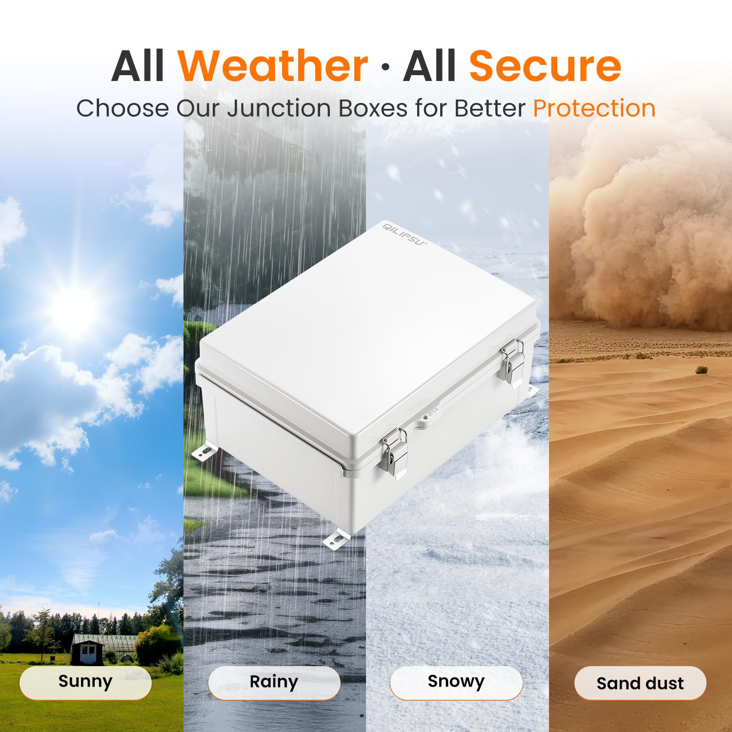 Waterproof Junction Box IP67 Outdoor Plastic Electrical Project Enclosure Weathe