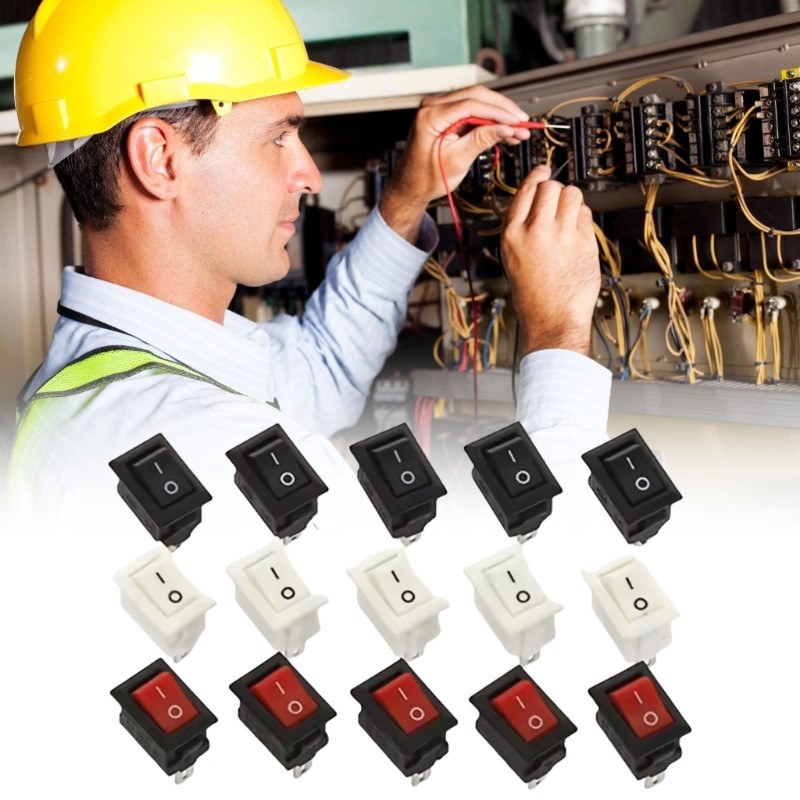 2 Pin Rocking Switches 2 Position Electrical Toggle Switches Childproof Power