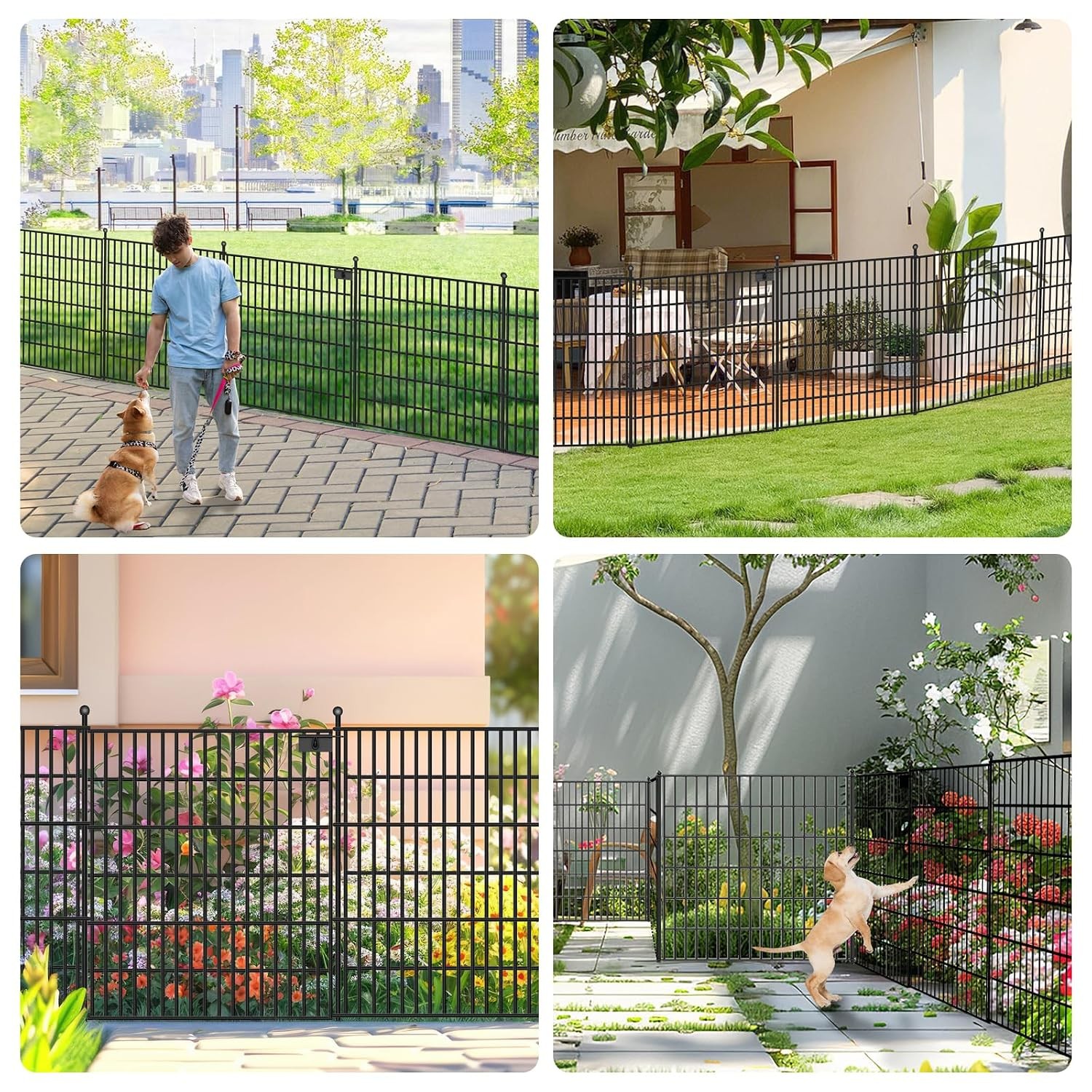 No Dig Garden Fence Panels 10 Panels 32 in(H) x 29 in(L) Fencing for Garden