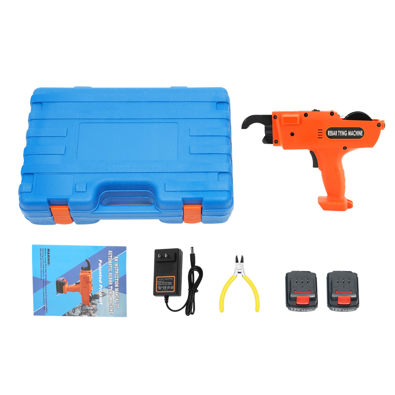 8-34mm Automatic Rebar Tier Tying Machine Handheld Strapping Concrete Tool 12V