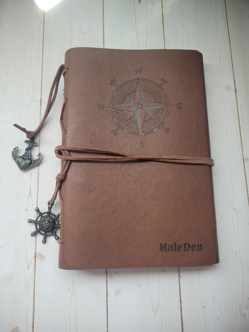 A6 Maleden Refillable Spiral Daily Notepad Classic Embossed Travel Journal Diary