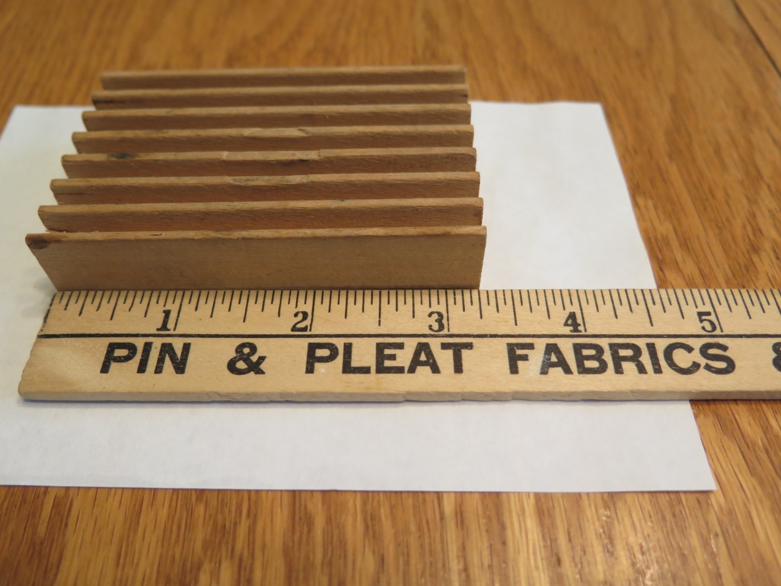 Vintage Wooden Business Card Holder Roosevelt Delicatessen Nassau Rd NY Slogan