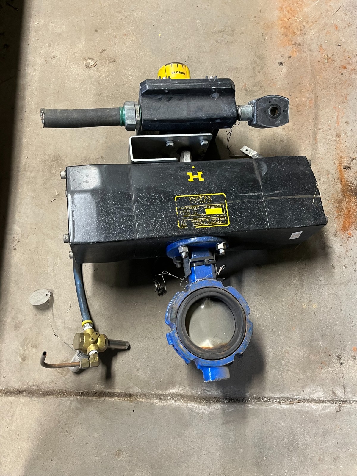 KEYSTONE 020-790-301 PNEUMATIC ACTUATOR WITH WESTLOCK MONITOR 4040