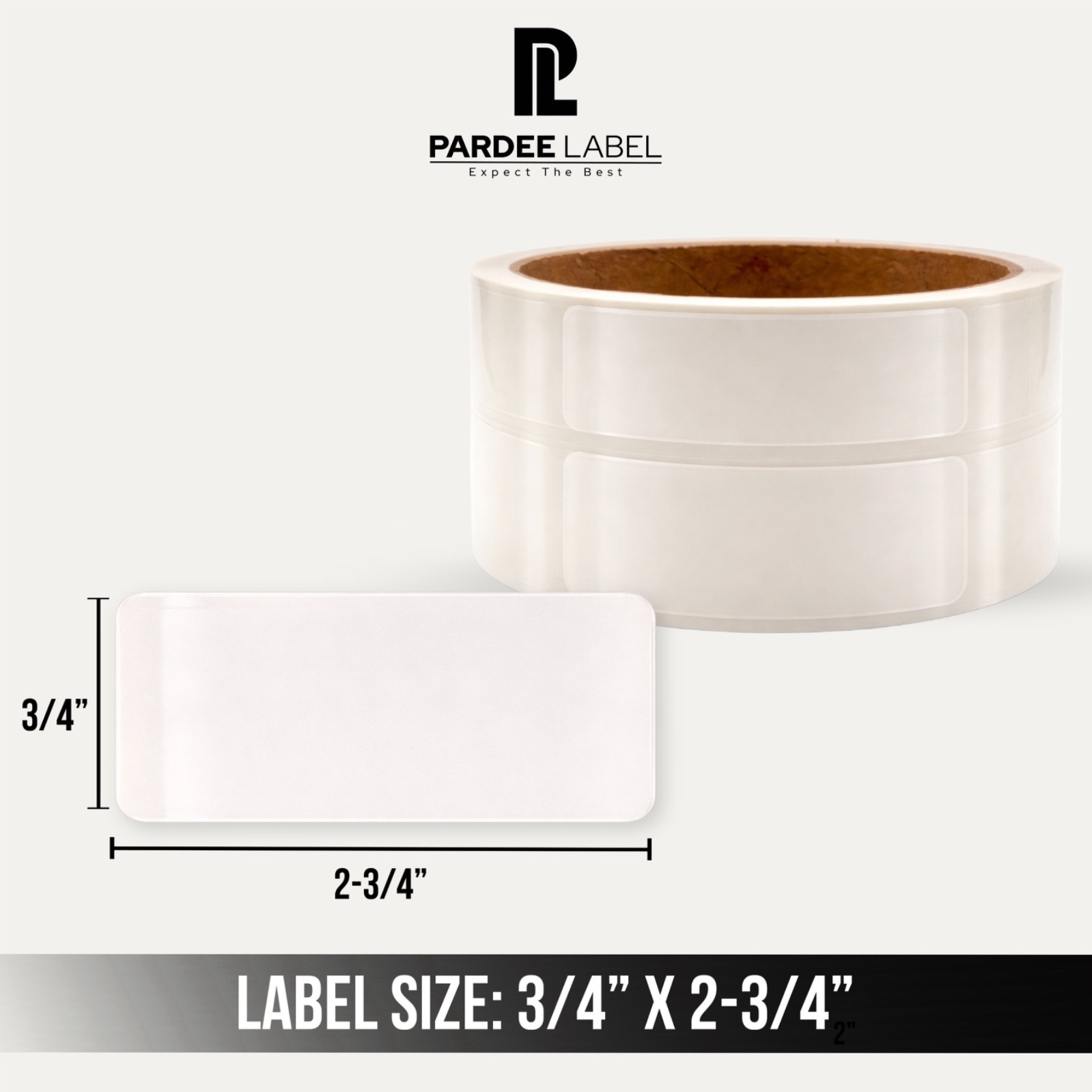 Clear Seal Labels 3/4″ x 2-3/4″ Transparent Stickers 250/Roll
