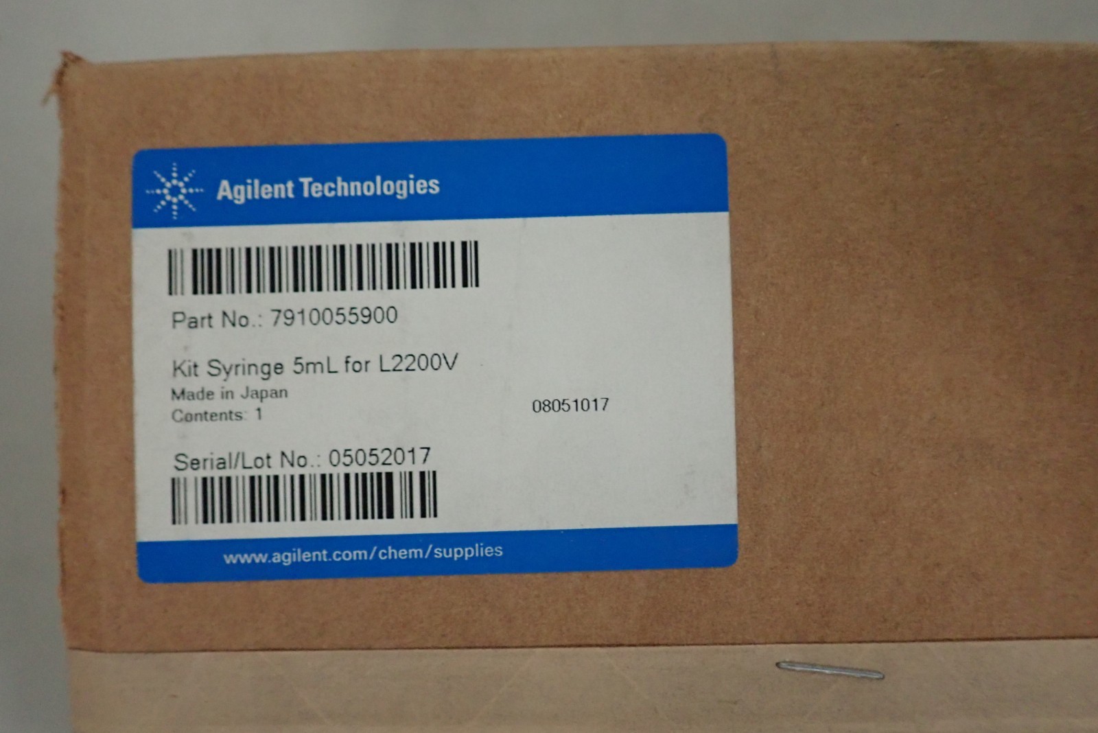 Agilent Technologies 7910055900 Kit 5mL for L2200V – NEW, SEALED