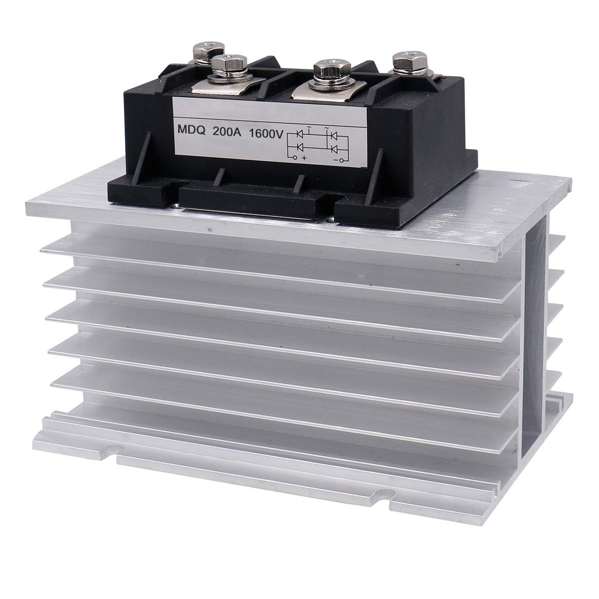Single Phase Diode Bridge Rectifier MDQ-200A, 200A 1600V, 4 Terminal Full Wav…