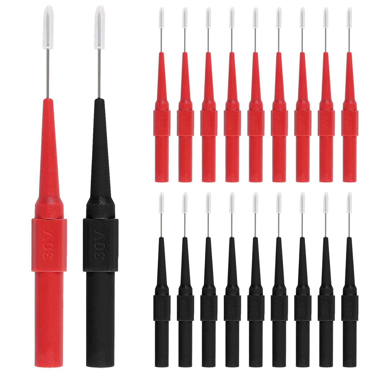 Non-Destructive 20pcs Back Probe Pins Kit with 4mm Banana Socket for Car Repairs