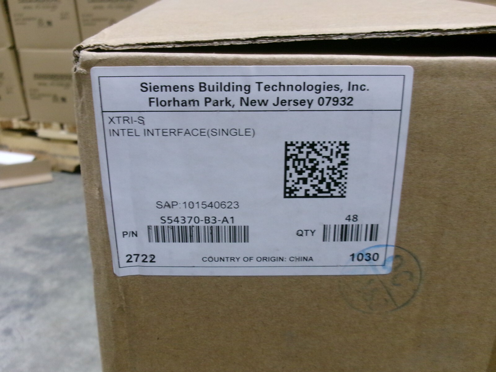 New Siemens XTRI-S Single Intel Interface S54370-B3-A1