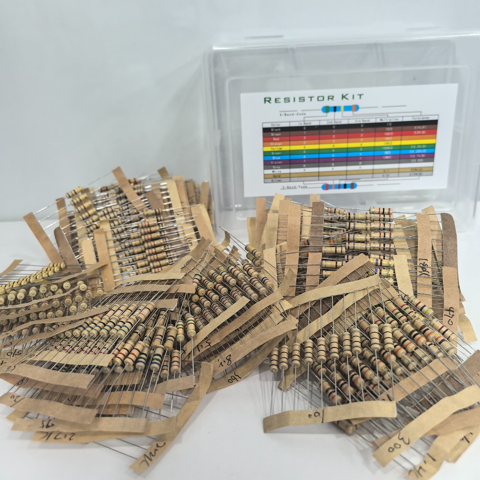1W High-Power Carbon Film Resistors Kit (100 Values 1R-10MΩ) 1000pc 5% US Stock