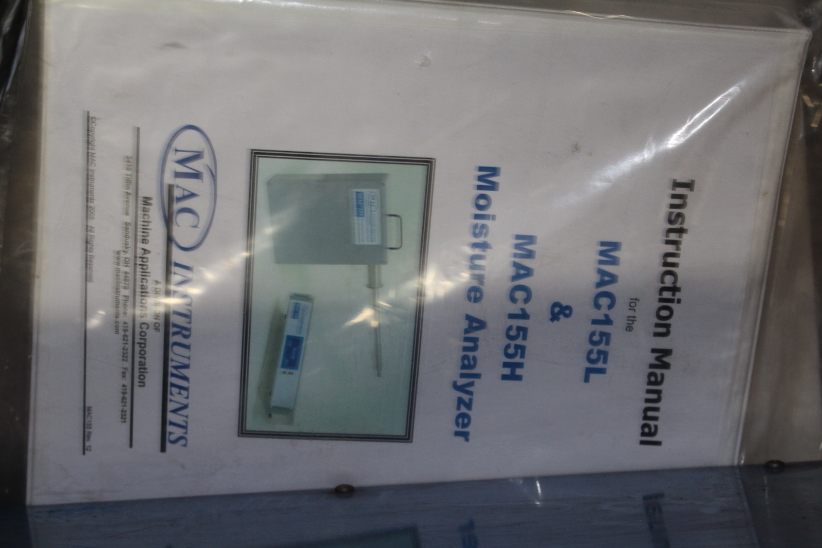 NEW MAC INDUSTRIES MAC 155 MOISTURE ANALYZER