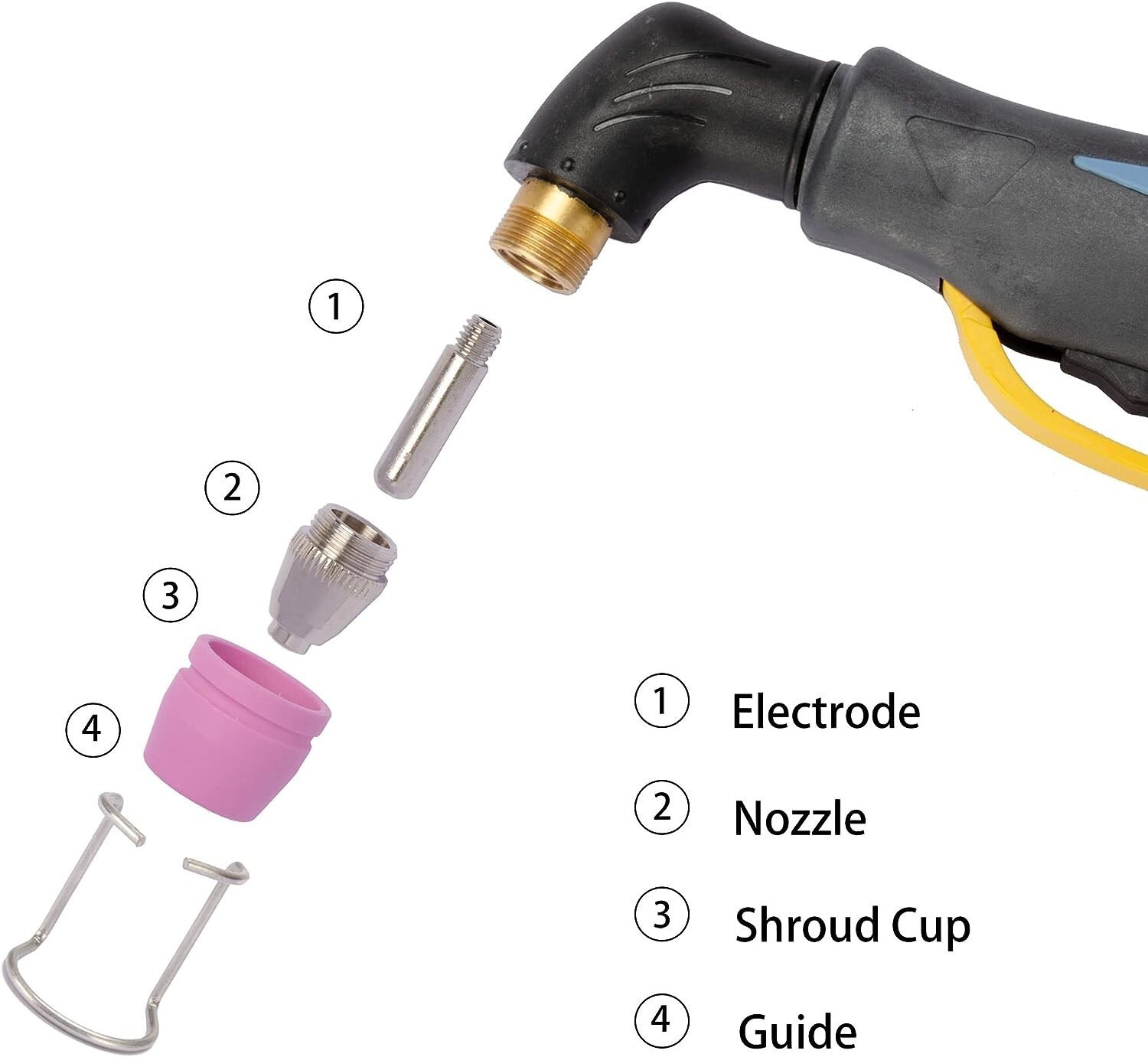 60 pcs Plasma Cutter Torch Consumables Kit for SG-55, AG-60, WSD-60 CUT50