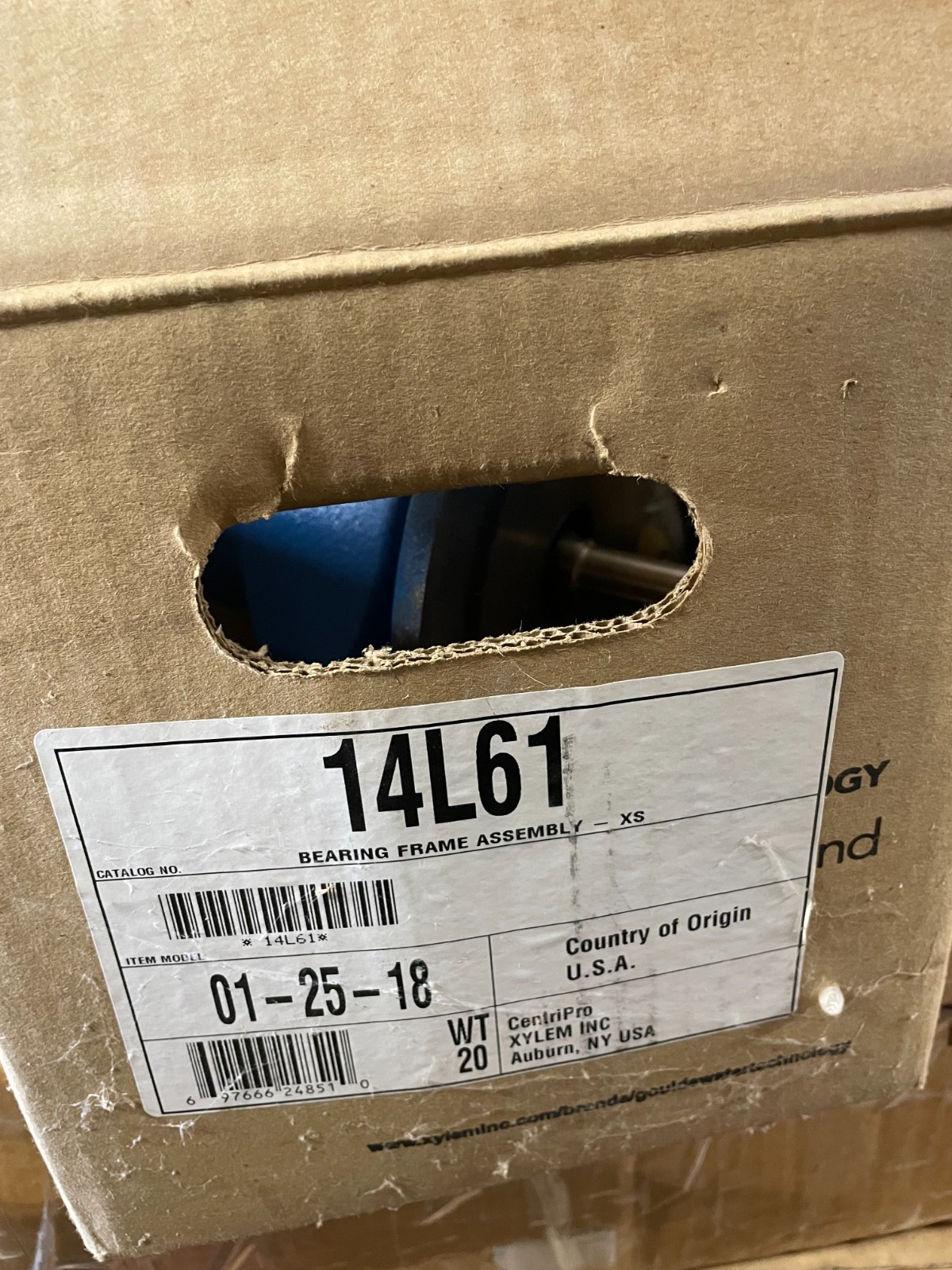 14L61 BEARING FRAME ASSEMBLY XS, GOULDS PUMPS (1K1123), Free Shipping