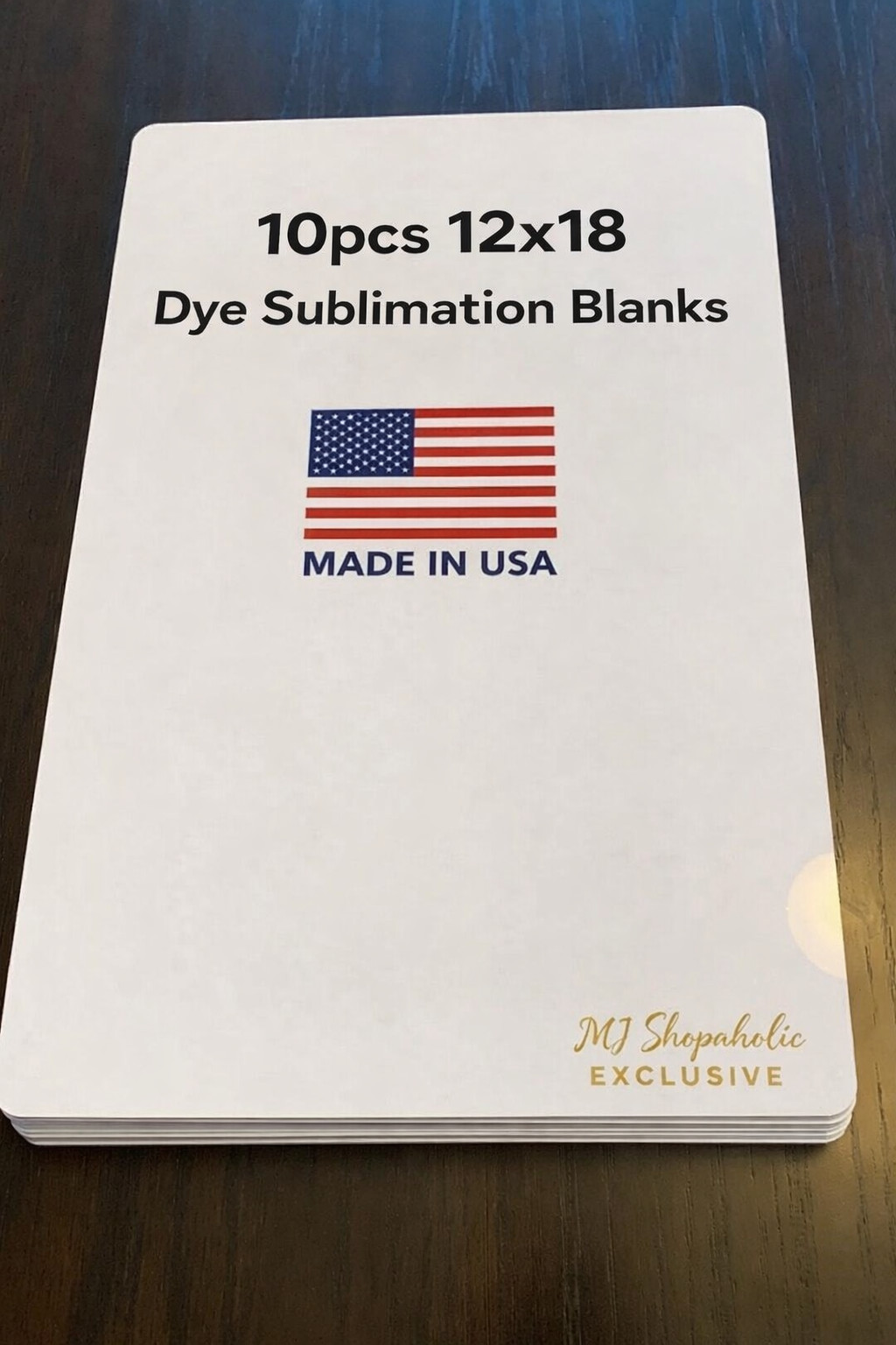 12″ x 18″ PHOTO SHEET -Aluminum Sublimation Blanks, white, No Holes – 10 Pcs