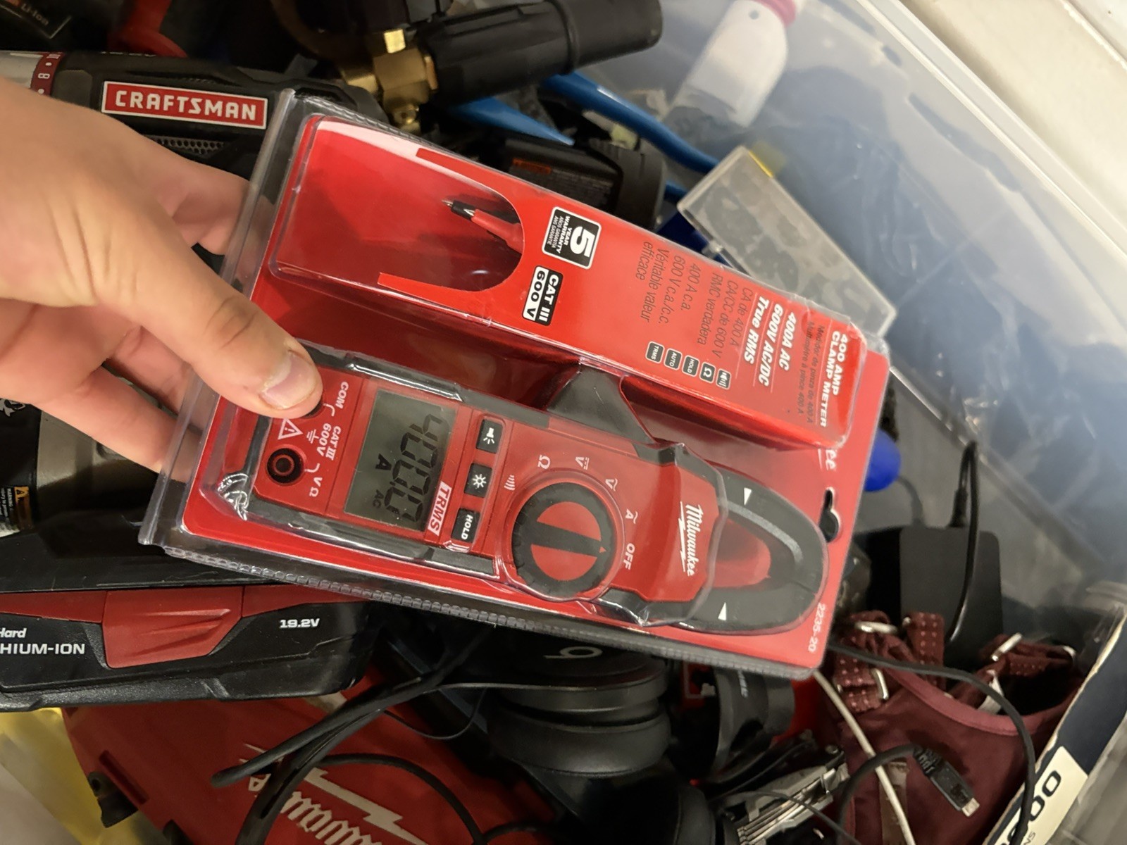 Milwaukee 2235-20 CAT III 600V 400A Clamp Meter 4000 Count Data Hold