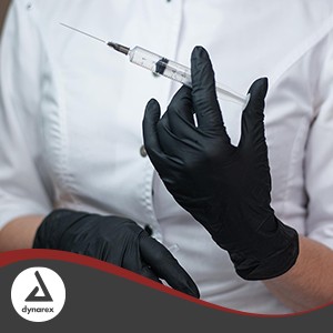 Safe-Touch Black Nitrile Exam Gloves, Powder-Free, Large, 1 Box of 100 Gloves,