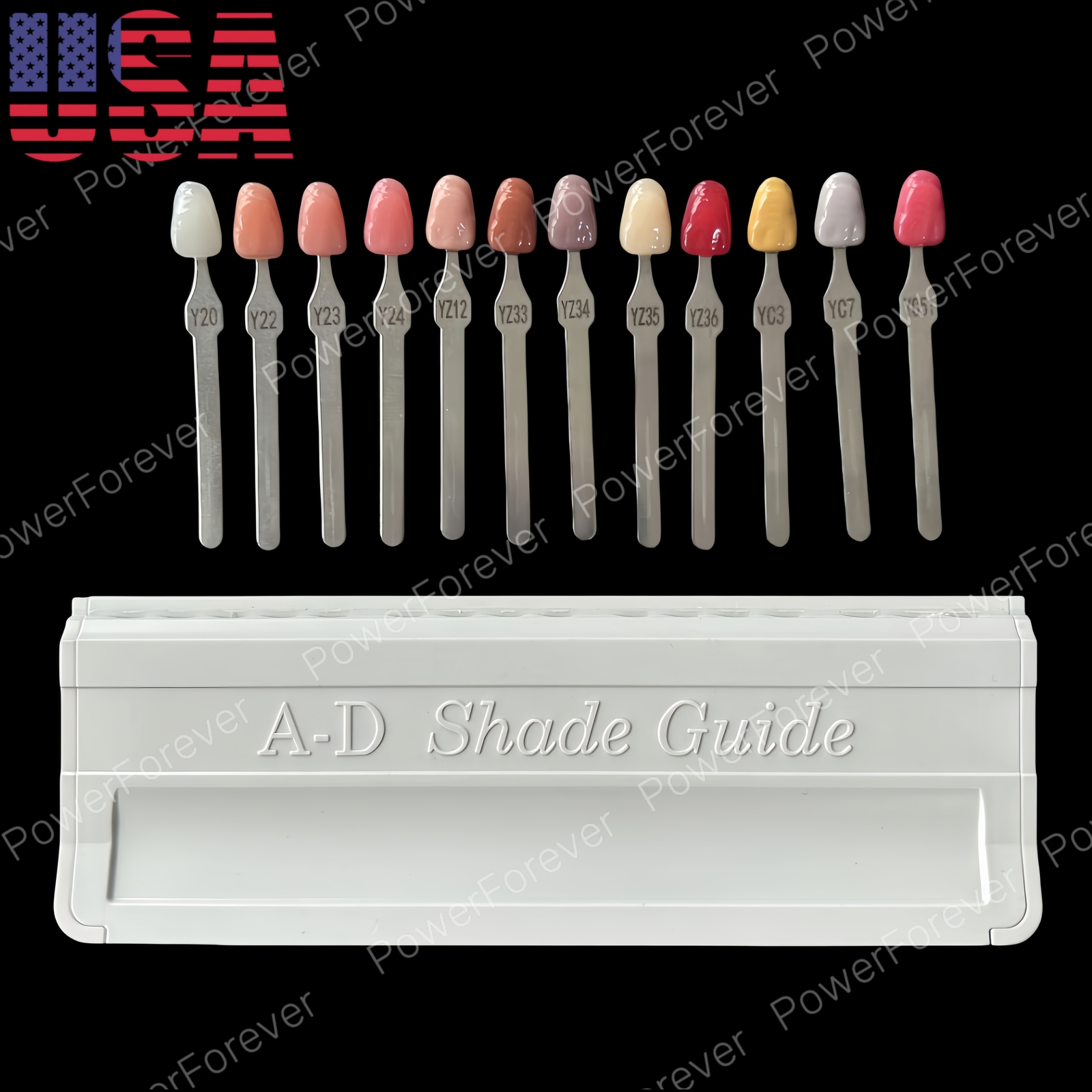 Dental 3D Gum A-D Shade Guide Pink Gingiva Aesthetic Composite Resin Restoration