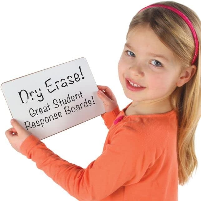 Non-Magnetic Dry Erase Boards – Set of 12-6″ x 9″ – Ideal for Home and School