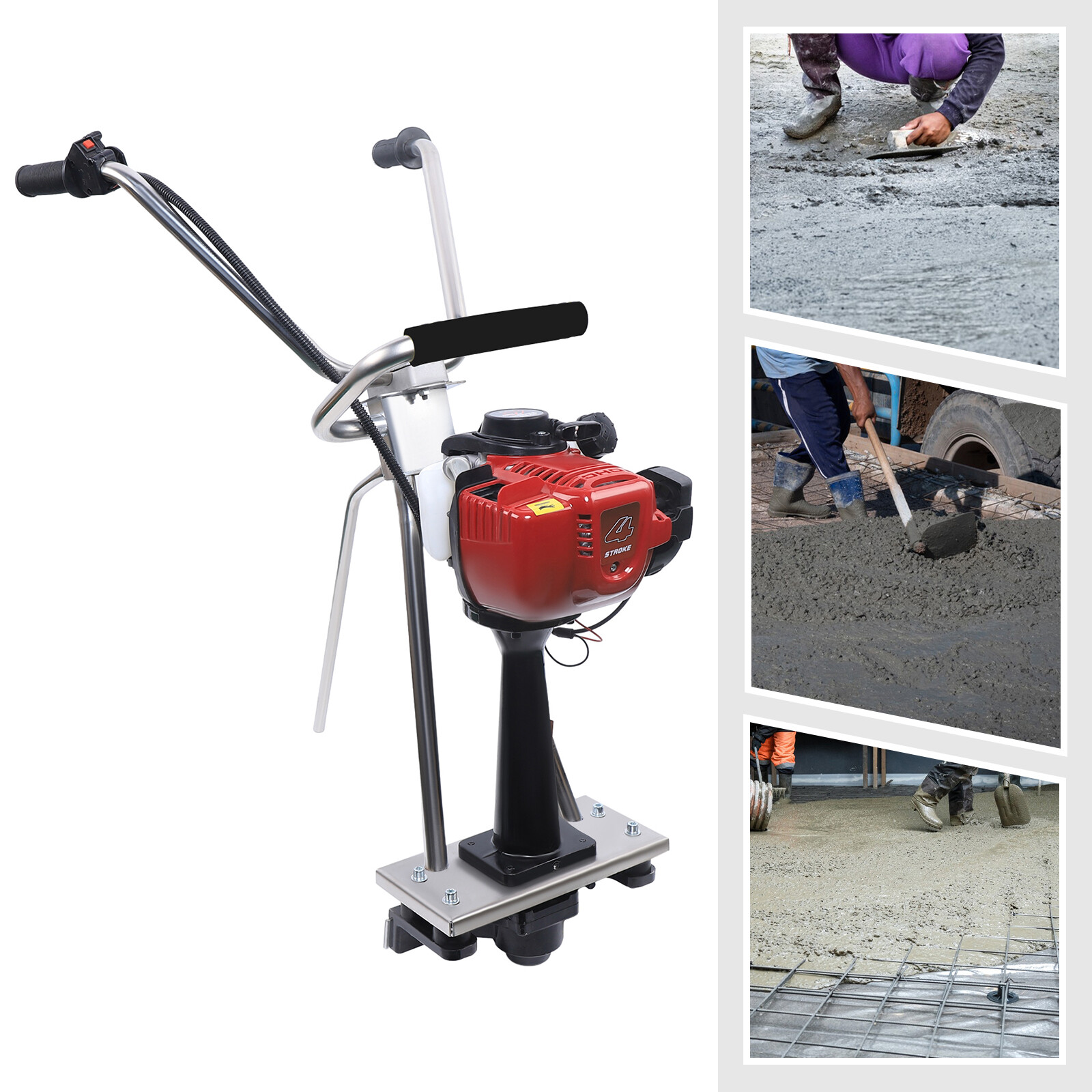 4 stroke Easy Screed Concrete Vibrating Leveling Machine Gasoline Engine 900w