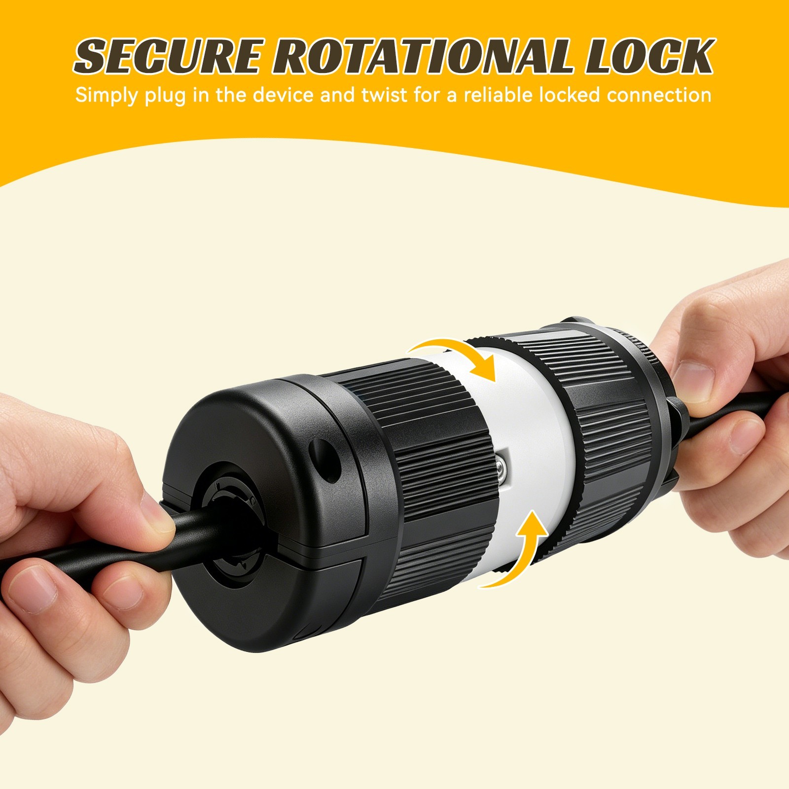 L14-20P Locking Plug 20A 125/250V Heavy Duty Nylon Generator Connector