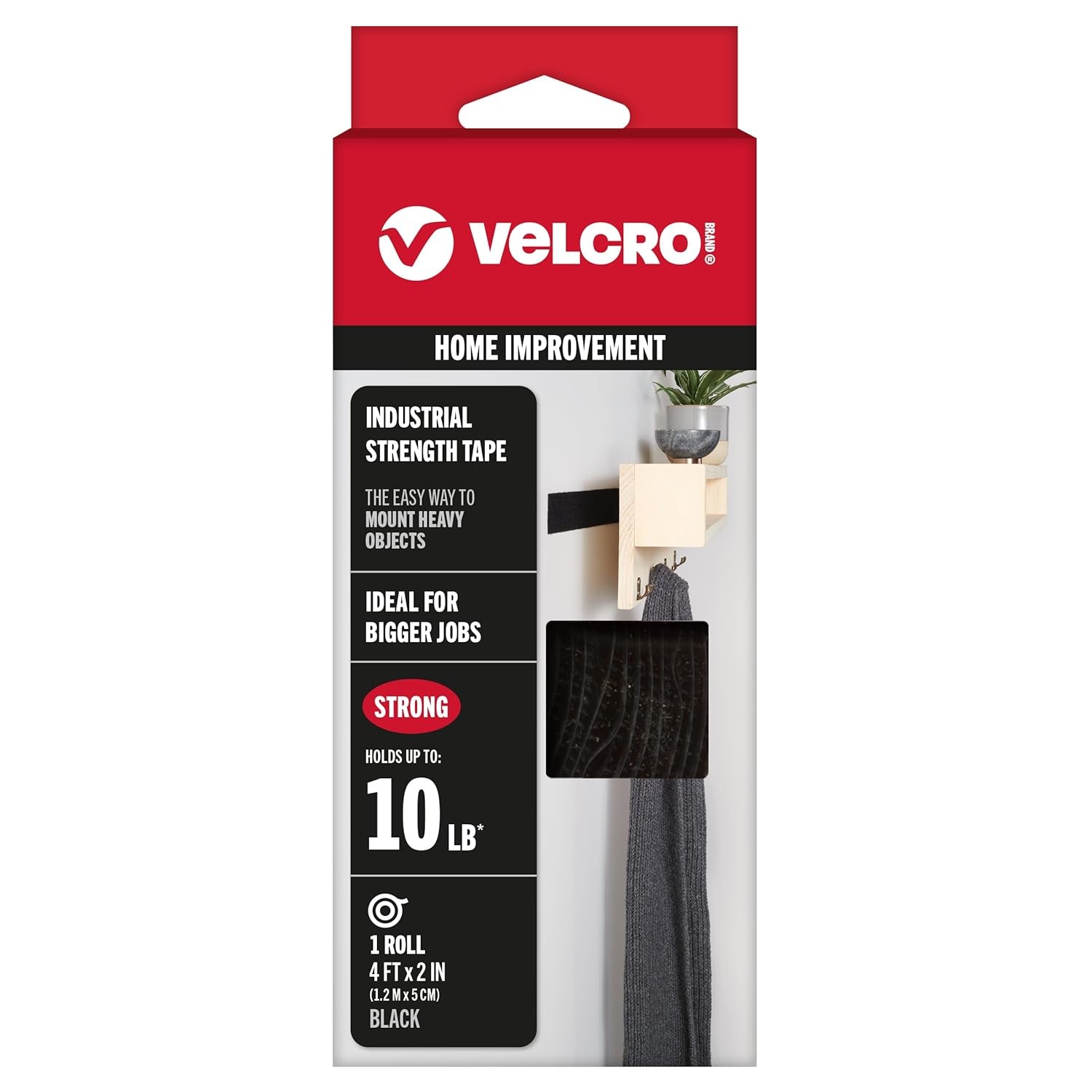Industrial Strength | Indoor & Outdoor Use | 4ft x 2in, Black