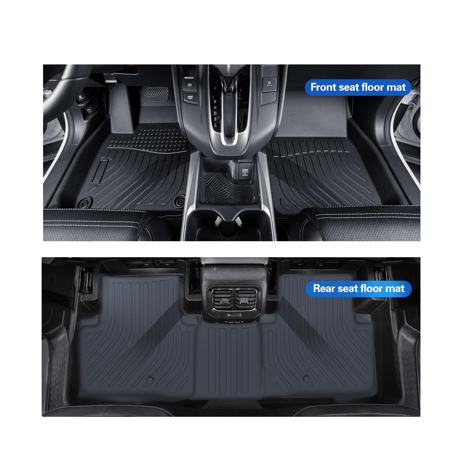 Car Floor Mats Compatible with 2013-2017 Honda Accord, All Weather Liner TPE …