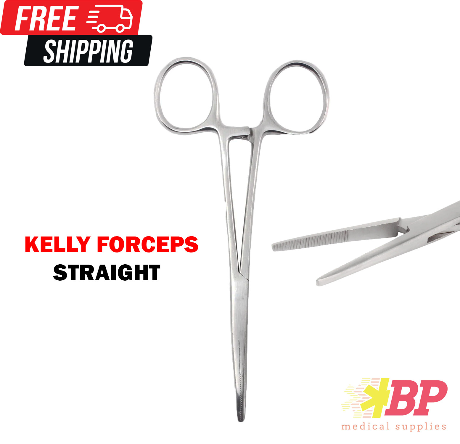 Kelly Hemostat Locking Forceps Straight 5.5″ Surgical Instruments