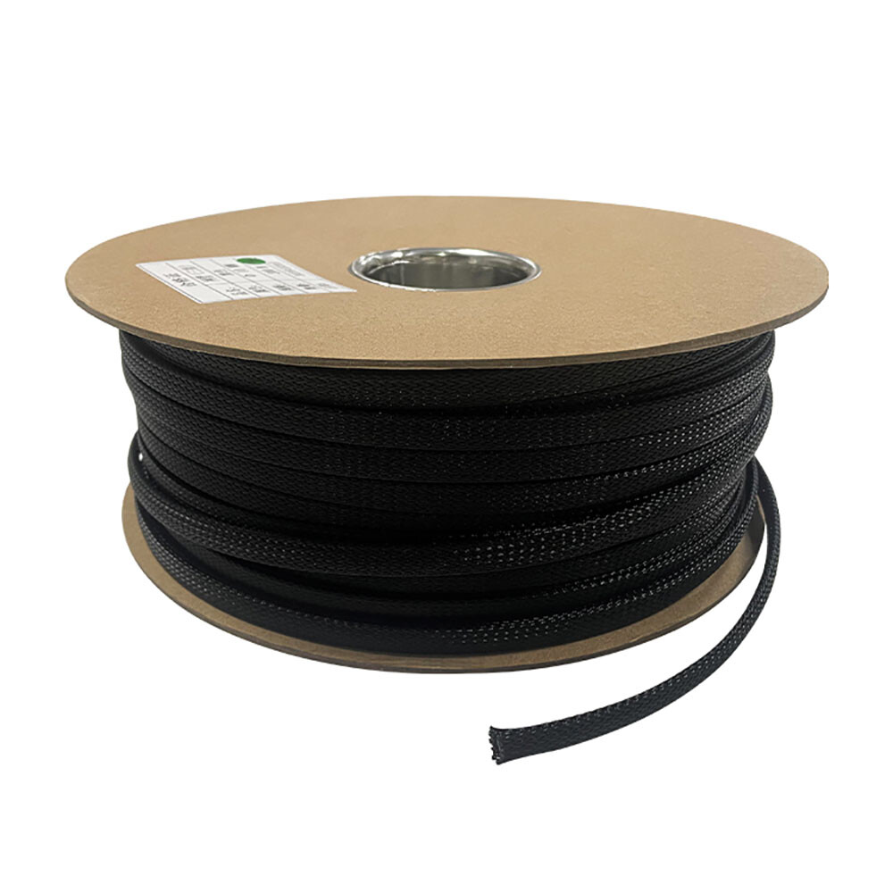 Black Braided Sleeving Wire Loom Tubing Sheathing Cable 2mm-100mm PET Snake Skin
