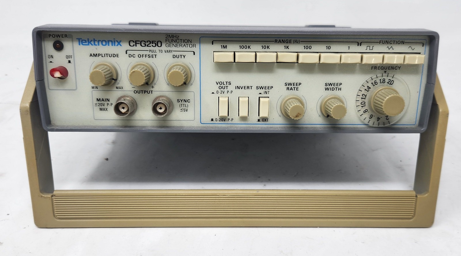 Tektronix CFG250 0.2Hz – 2MHz Function Generator – FUNCTION GENERATOR ONLY