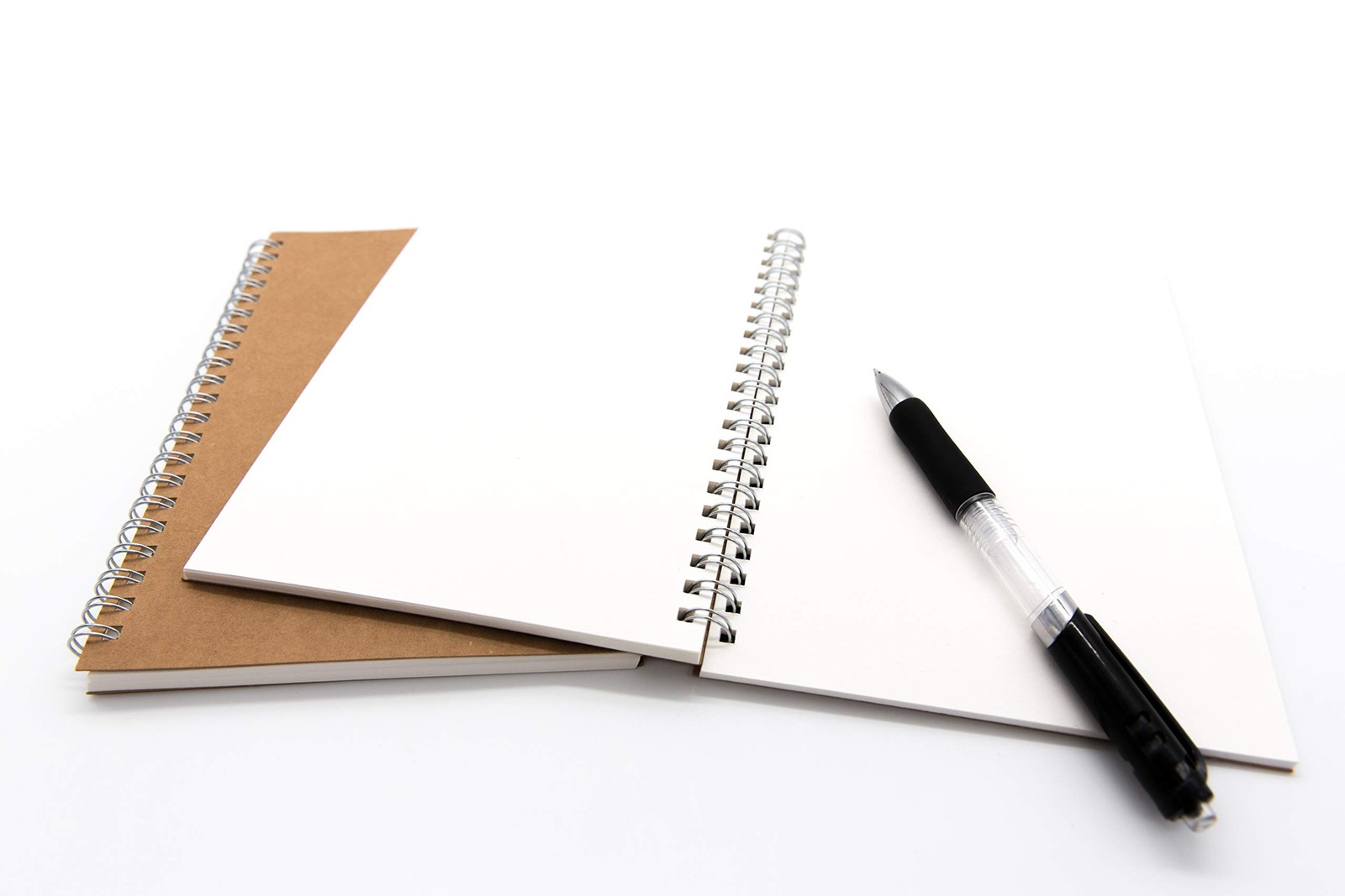 Soft Cover Spiral Notebook Journal 2-Pack, Blank Sketch Book Pack of 2, Brown
