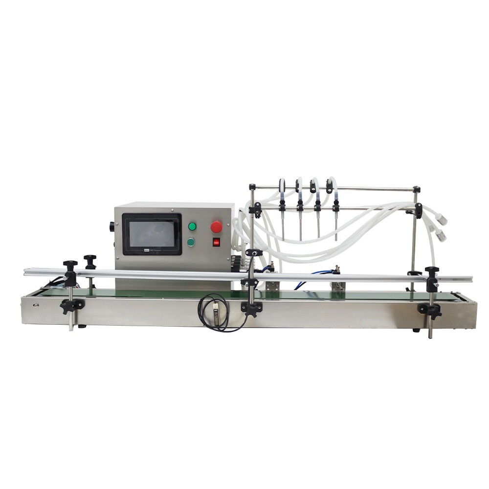 110V Automatic 4Head Magnetic Pump Filling Machine Liquid Bottle Filler 5-1000ml