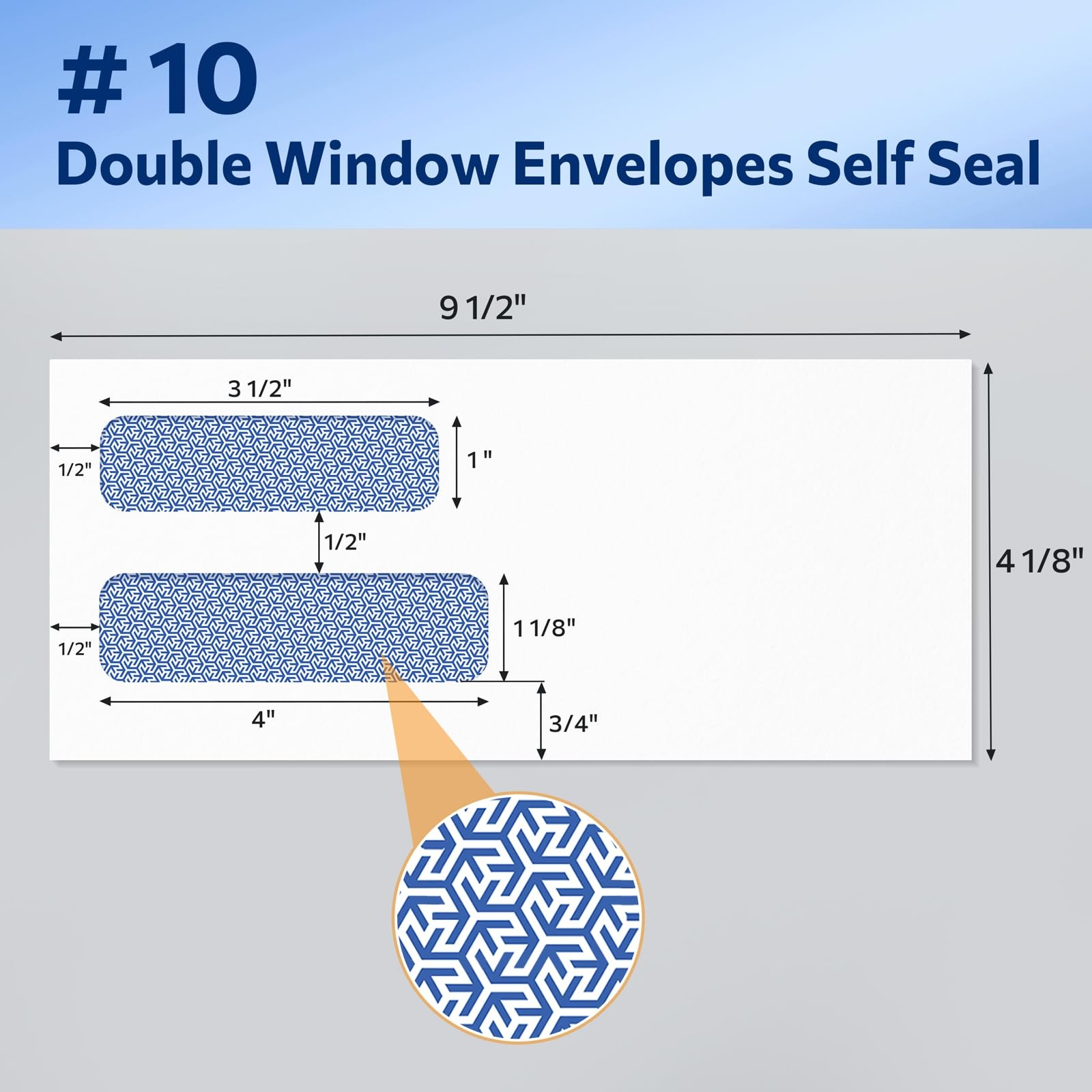 Envelopes Self Seal – #10 Double Window Envelopes 500 Pack, Security Tint, Se…